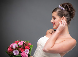 Bridal portrait of the model Katie Green