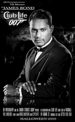 Male model Vik Moreno as James Bond 007 in Club Life